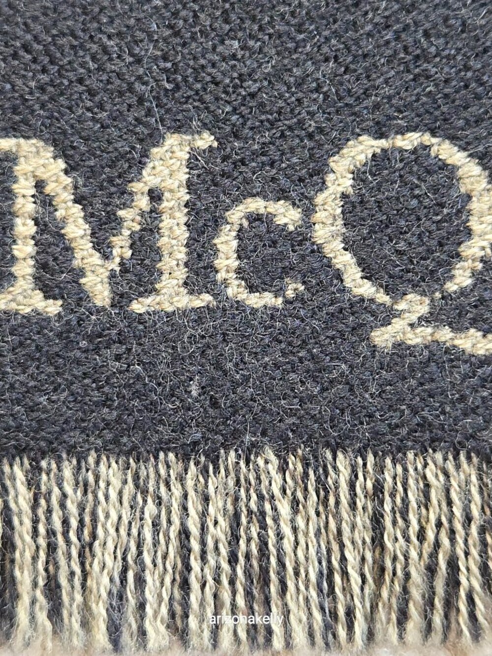 McQueen Wool Skull Scarf Jacquard Black & Tan - Picture 7 of 15